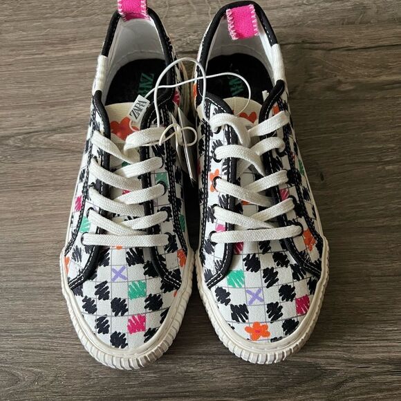 Zara KIDS/ PRINTED COTTON SNEAKERS - Picture 10 of 10